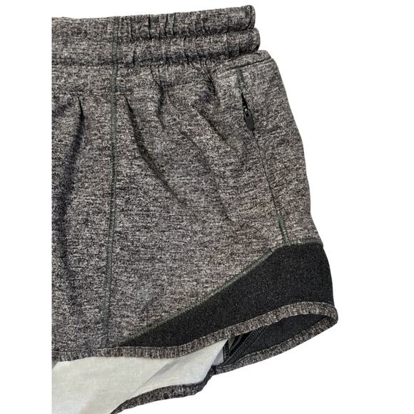 Lululemon Run Speed Short – Heathered Black/Grey – Size 6 - Picture 3 of 9